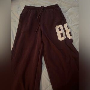 Pink burgundy sweatpants